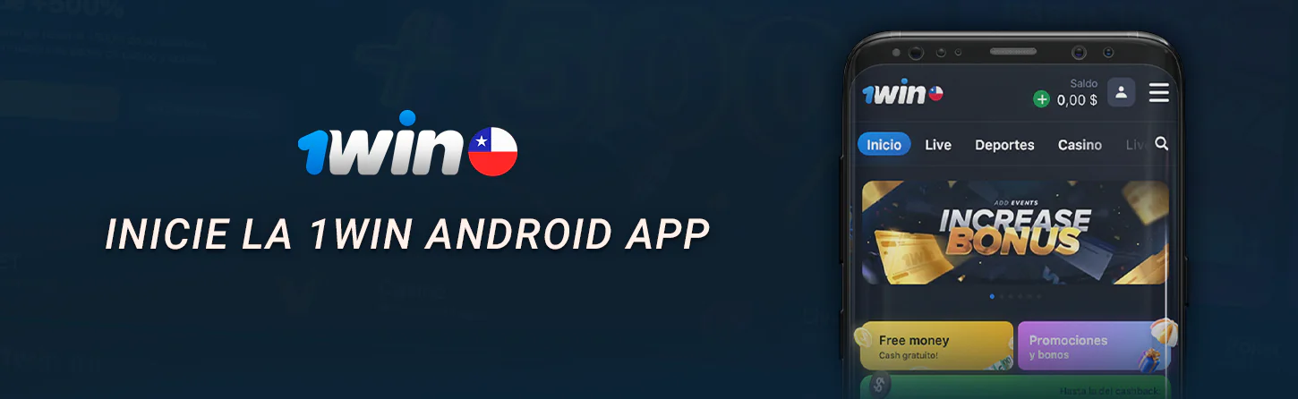 Inicie la aplicación android 1Win después de la instalación