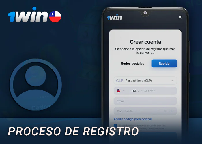 Registrar una nueva cuenta en la aplicación 1Win