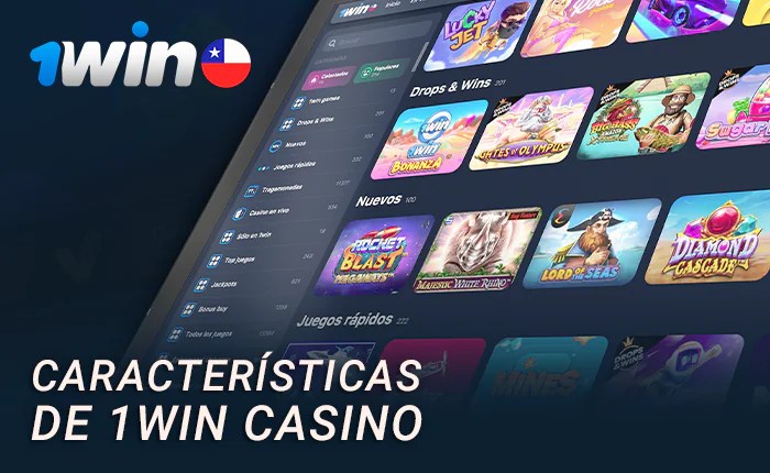 Sobre la sección de casino online de 1Win Chile